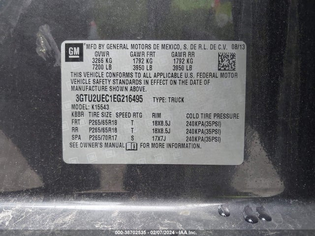 GMC Sierra 1500 Sle 2014 3GTU2UEC1EG216495 Image 9
