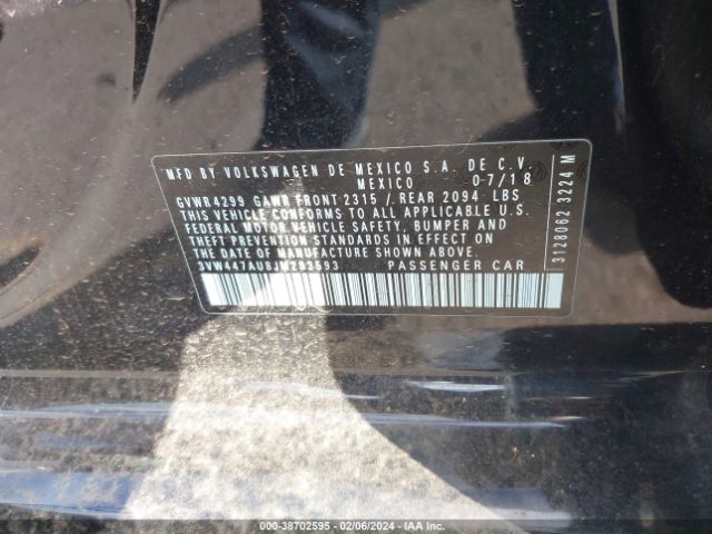 3VW447AU8JM293593 Volkswagen Golf Gti 2.0t Autobahn/2.0t S/2.0t Se
