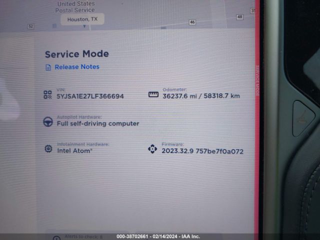 5YJSA1E27LF366694 Tesla Model S Long Range Dual Motor All-wheel Drive/long Range Plus Dual Motor All-wheel Drive