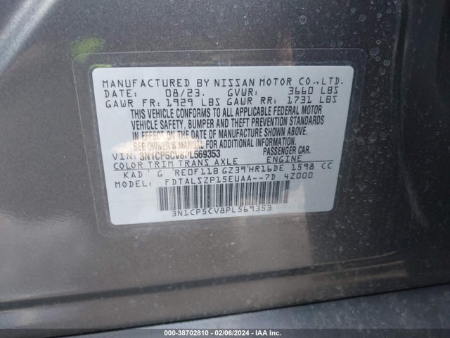 Nissan Kicks Sv Xtronic Cvt 2023 3N1CP5CV8PL569353 Image 9