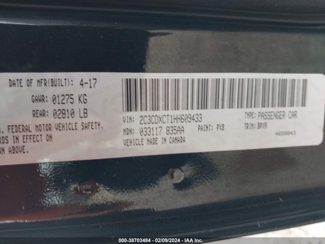Dodge Charger R/t Rwd 2017 2C3CDXCT1HH609433 Image 9