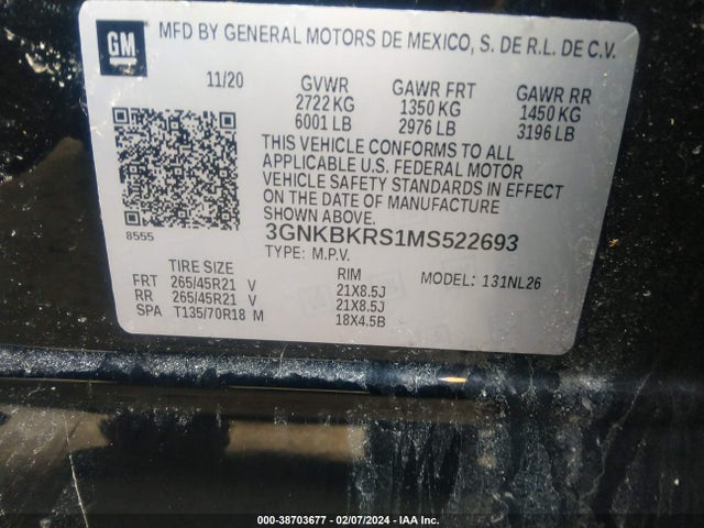 Chevrolet Blazer Awd Rs 2021 3GNKBKRS1MS522693 Image 9