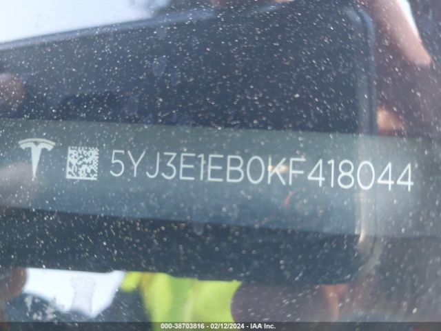 5YJ3E1EB0KF418044 Tesla Model 3 Long Range/performance