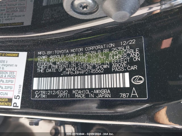 JTHP6JBH4P2145562 Lexus Ux 250h Premium