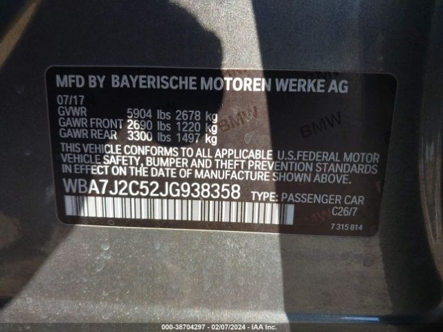 2018 BMW 740E WBA7J2C52JG938358 Photo 8