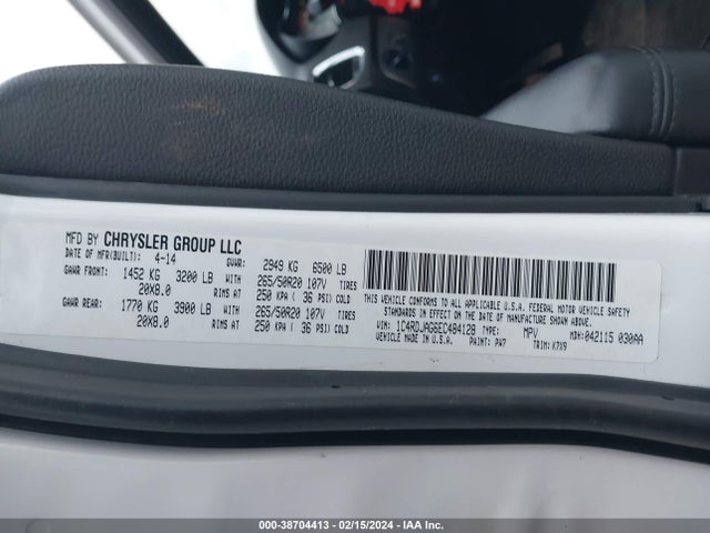 Dodge Durango Sxt 2014 1C4RDJAG6EC484128 Image 9