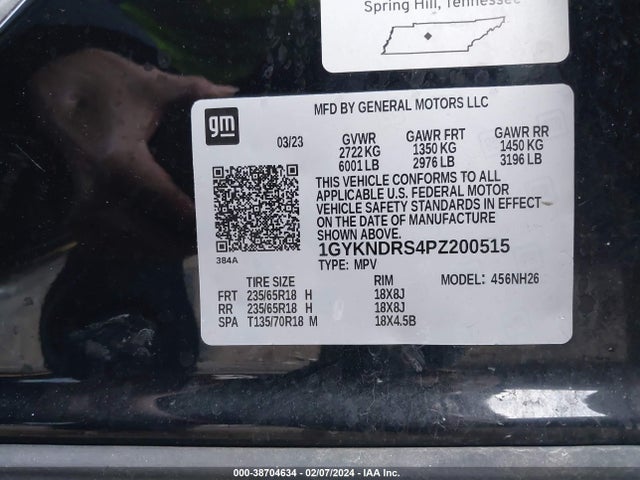 2023 CADILLAC XT5 1GYKNDRS4PZ200515 Photo 8