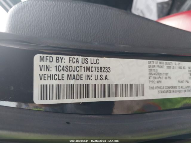 2021 DODGE DURANGO 1C4SDJCT1MC758233 Photo 8