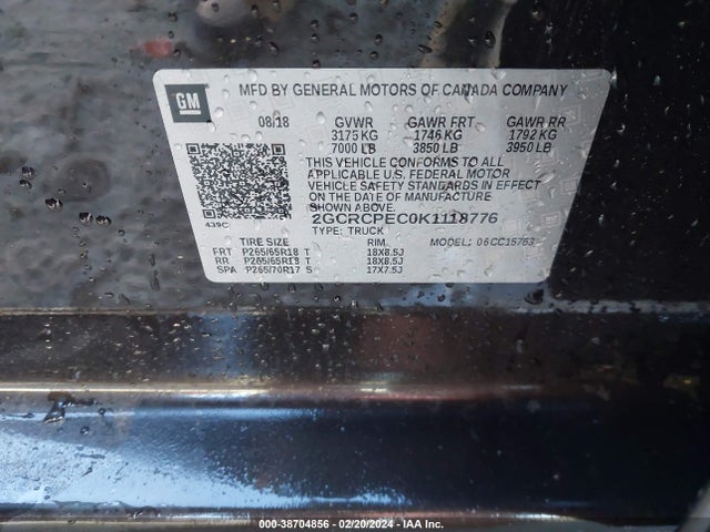 Chevrolet Silverado 1500 Ld Lt 2019 2GCRCPEC0K1118776 Image 9