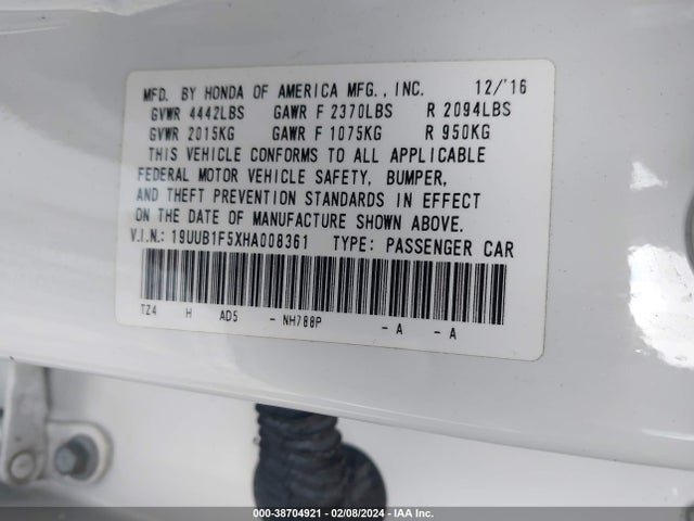 Acura Tlx Technology Package 2017 19UUB1F5XHA008361 Image 9