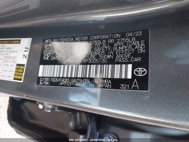 Toyota Crown Xle 2023 JTDAAAAFXP3005130 Image 9
