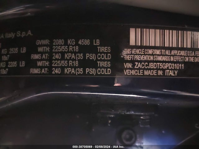 Jeep Renegade Limited 2016 ZACCJBDT5GPD31011 Image 9