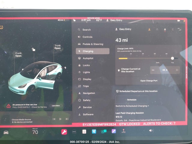 5YJ3E1EB9MF992824 Tesla Model 3 Long Range Dual Motor All-wheel Drive