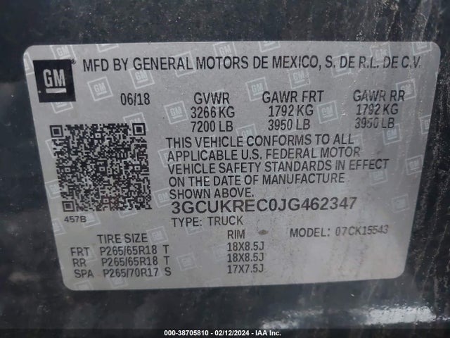 Chevrolet Silverado 1500 2lt 2018 3GCUKREC0JG462347 Image 9