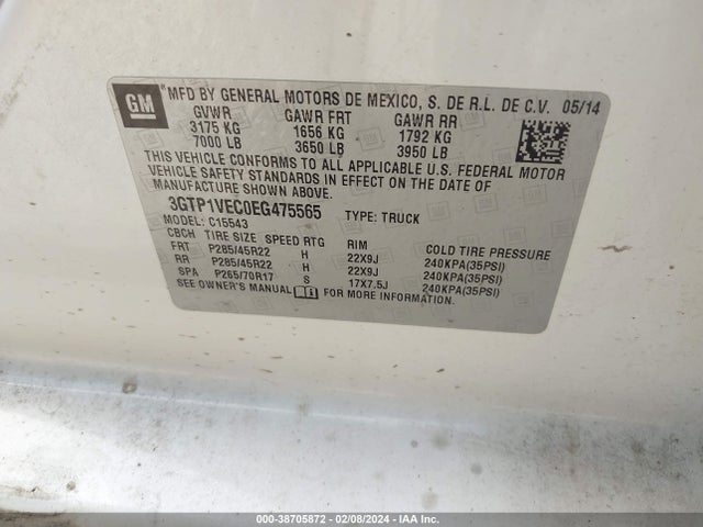 GMC Sierra 1500 Slt 2014 3GTP1VEC0EG475565 Image 9