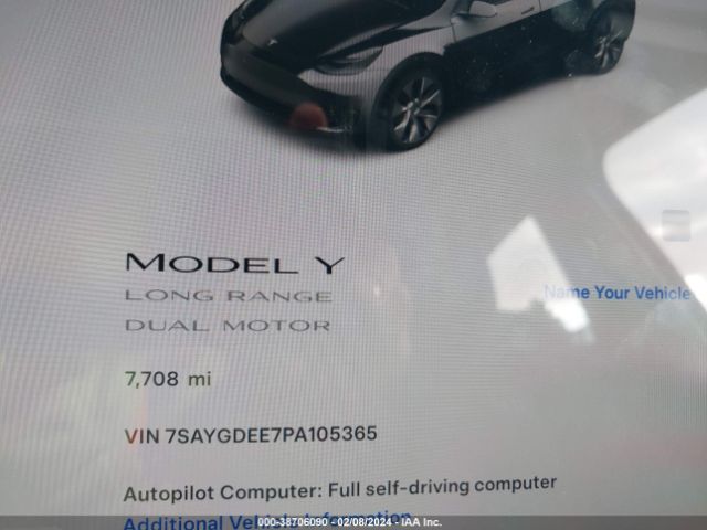 7SAYGDEE7PA105365 Tesla Model Y Awd/long Range Dual Motor All-wheel Drive