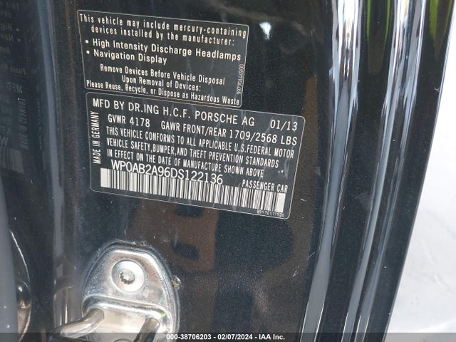 2013 PORSCHE 911 WP0AB2A96DS122136 Photo 8