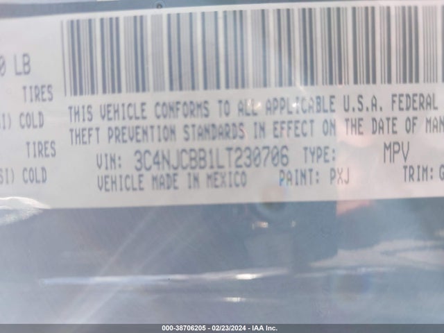 Jeep Compass Latitude Fwd 2020 3C4NJCBB1LT230706 Image 9