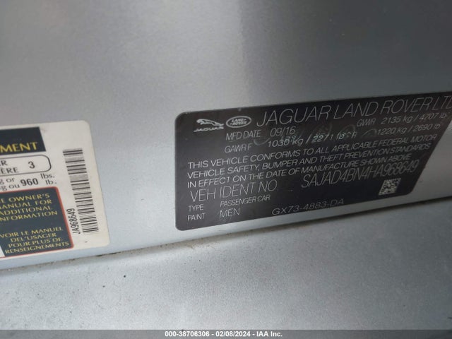 2017 JAGUAR XE SAJAD4BN4HA968649 Photo 8