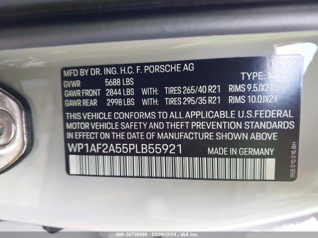 2023 PORSCHE MACAN WP1AF2A55PLB55921 Photo 8