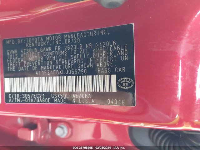 Toyota Avalon Trd 2020 4T1FZ1FBXLU055790 Image 9