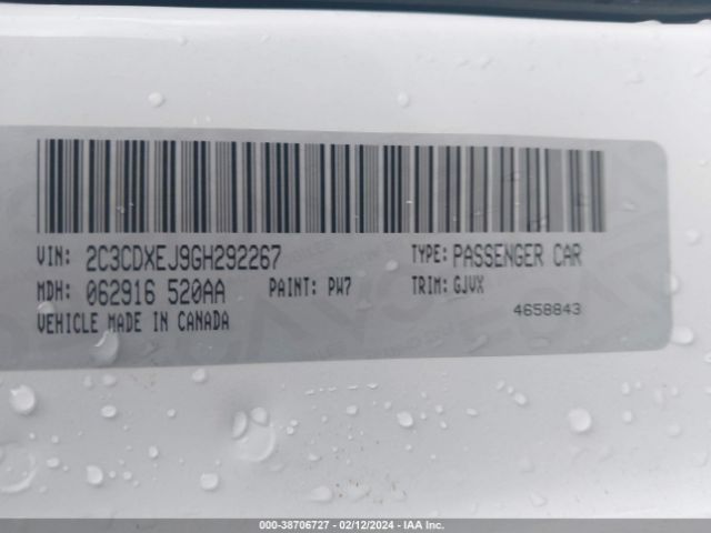 2C3CDXEJ9GH292267 Dodge Charger Srt 392