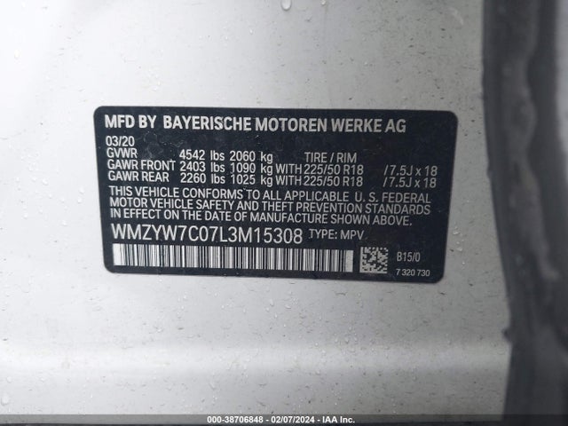 2020 MINI COUNTRYMAN WMZYW7C07L3M15308 Photo 8