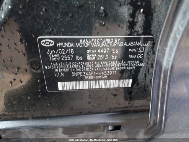 5NPE34AF1HH453971 Hyundai Sonata Limited
