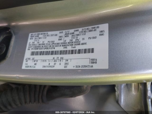 1FTEW1E57JFB31374 Ford F-150 Xlt