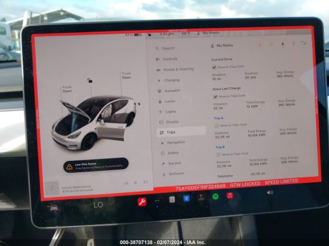2022 TESLA MODEL Y 7SAYGDEF1NF324668 Photo 6