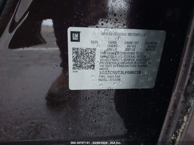 Chevrolet Malibu Fwd 1fl 2020 1G1ZC5ST3LF089320 Image 9
