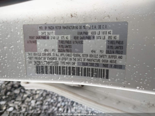 3MZBN1L77HM151559 Mazda Mazda3 Touring