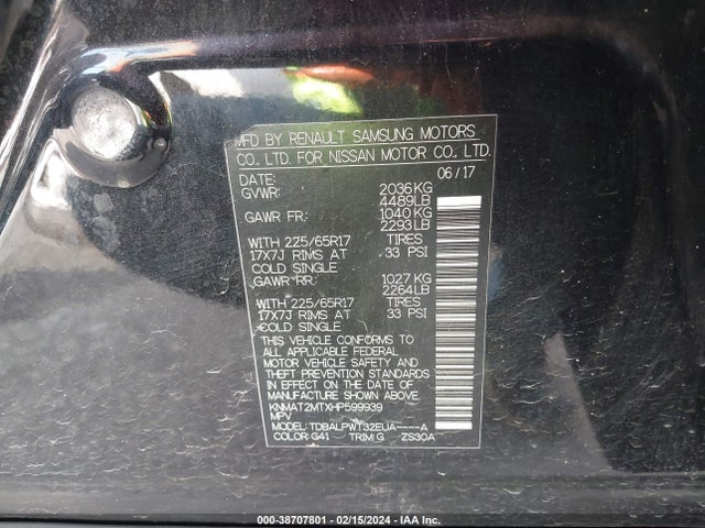 Nissan ROGUE S 2017 KNMAT2MTXHP599939 Image 9