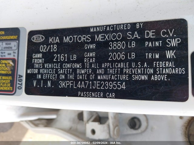 KIA mpi nu 2018 3KPFL4A71JE239554 Image 25
