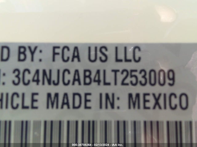 3C4NJCAB4LT253009 Jeep Compass Sport Fwd
