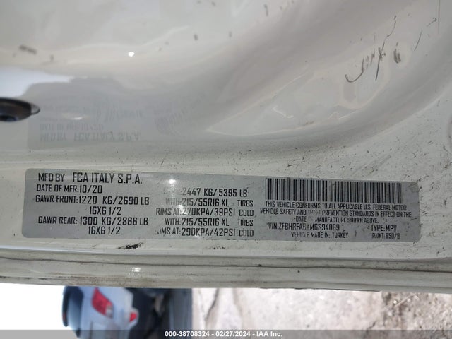 RAM Promaster City Tradesman 2021 ZFBHRFABXM6S94069 Image 9