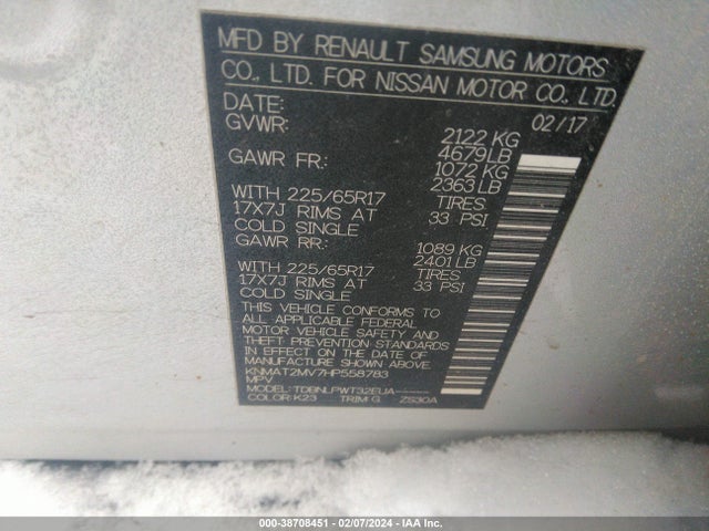 Nissan ROGUE S 2017 KNMAT2MV7HP558783 Image 9
