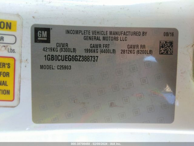 1GB0CUEG6GZ388737 Chevrolet Silverado 2500hd Wt