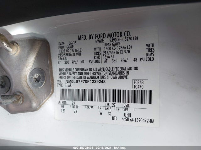 Ford Transit Connect Xlt 2015 NM0LS7F70F1229248 Image 9