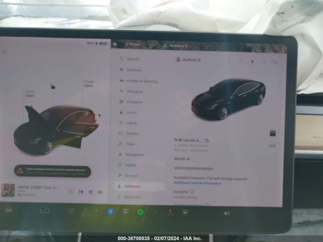 5YJ3E1EB5KF481351 Tesla Model 3 Long Range/performance