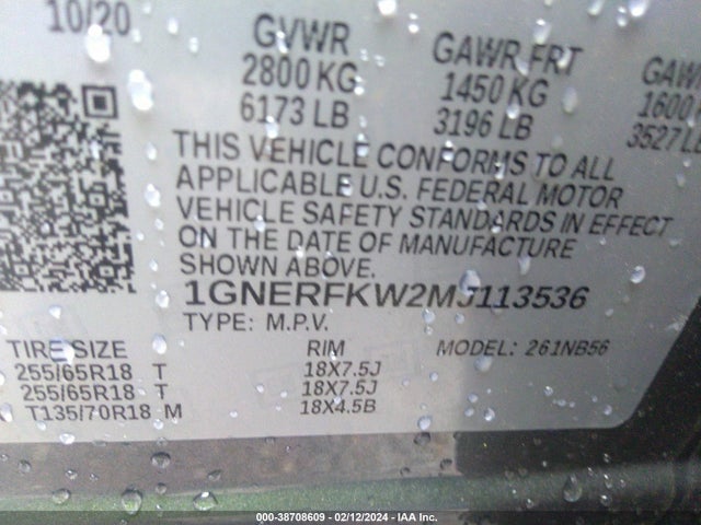 Chevrolet Traverse Fwd Ls 2021 1GNERFKW2MJ113536 Image 9