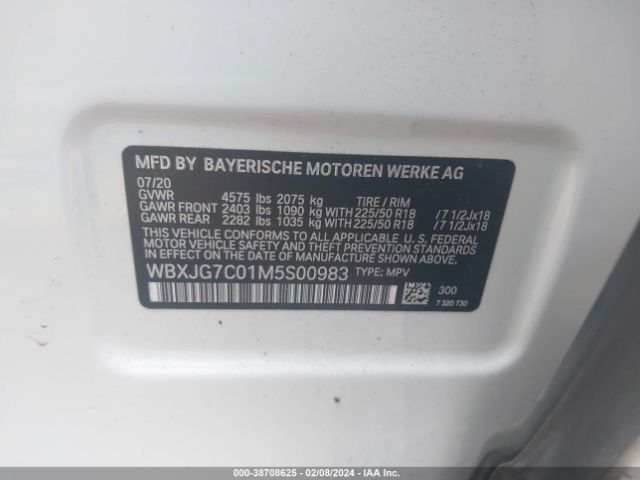 2021 BMW X1 WBXJG7C01M5S00983 Photo 8