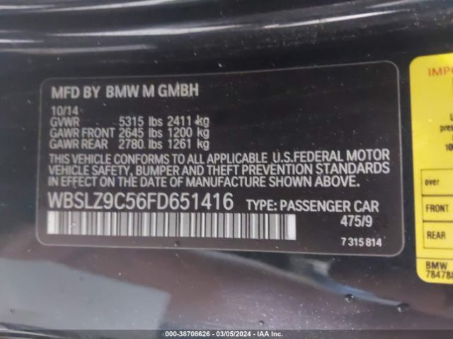 WBSLZ9C56FD651416 BMW M6