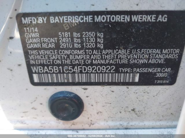 WBA5B1C54FD920922 BMW 535i