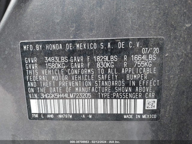 Honda FIT LX 2020 3HGGK5H44LM723205 Image 9