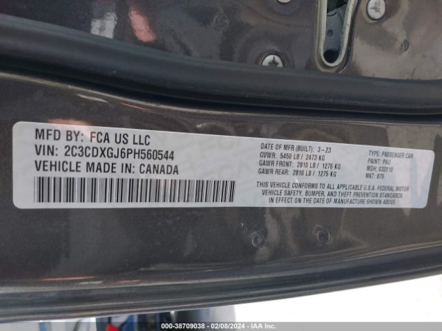2C3CDXGJ6PH560544 Dodge Charger Scat Pack Widebody