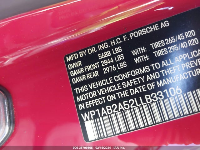 2020 PORSCHE MACAN WP1AB2A52LLB33106 Photo 8