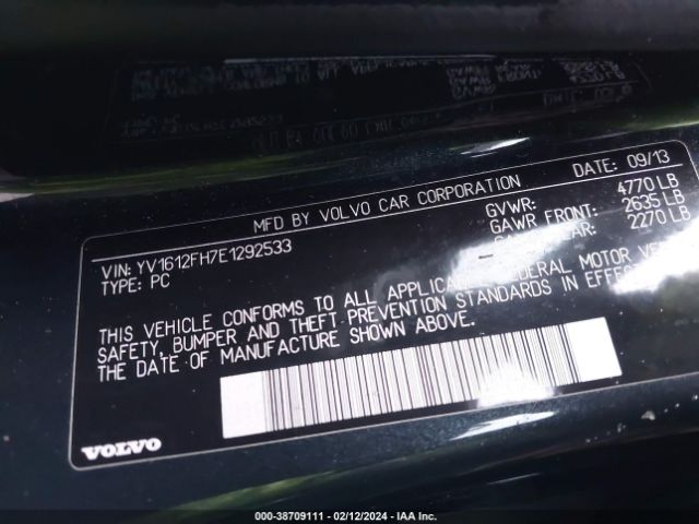 2014 VOLVO S60 YV1612FH7E1292533 Photo 8