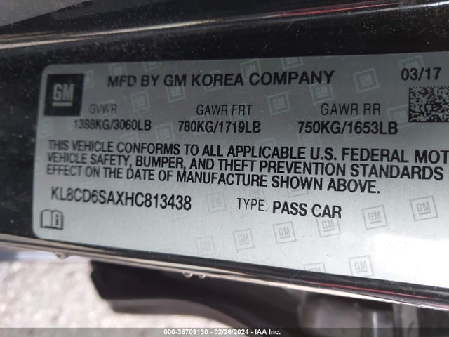 Chevrolet Spark 1lt Cvt 2017 KL8CD6SAXHC813438 Image 9