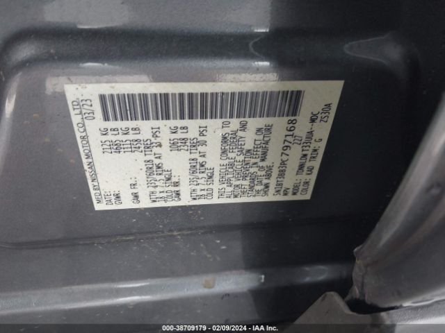 5N1BT3BB3PC797168 Nissan Rogue Sv Intelligent Awd